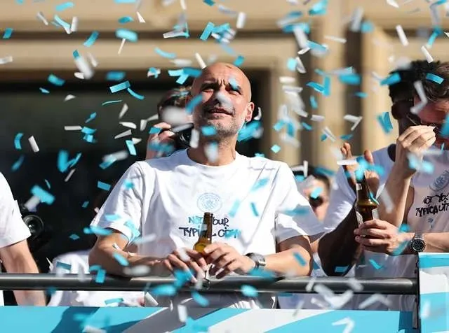 Pep Guardiola receives emotional farewell from Manchester City supporters after final match in charge