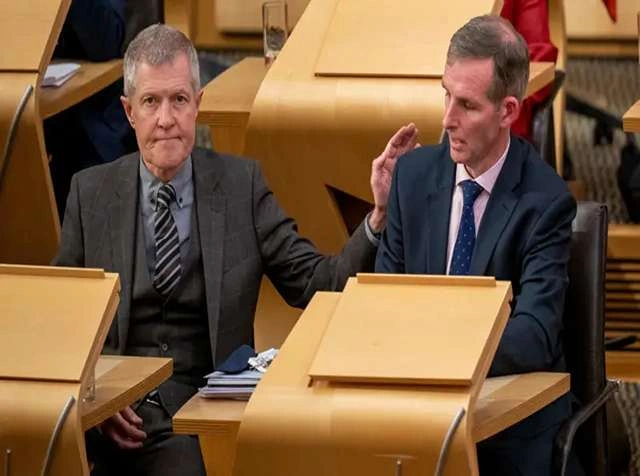 MSPs vote in the Scottish Parliament as assisted dying bill is rejected after debate